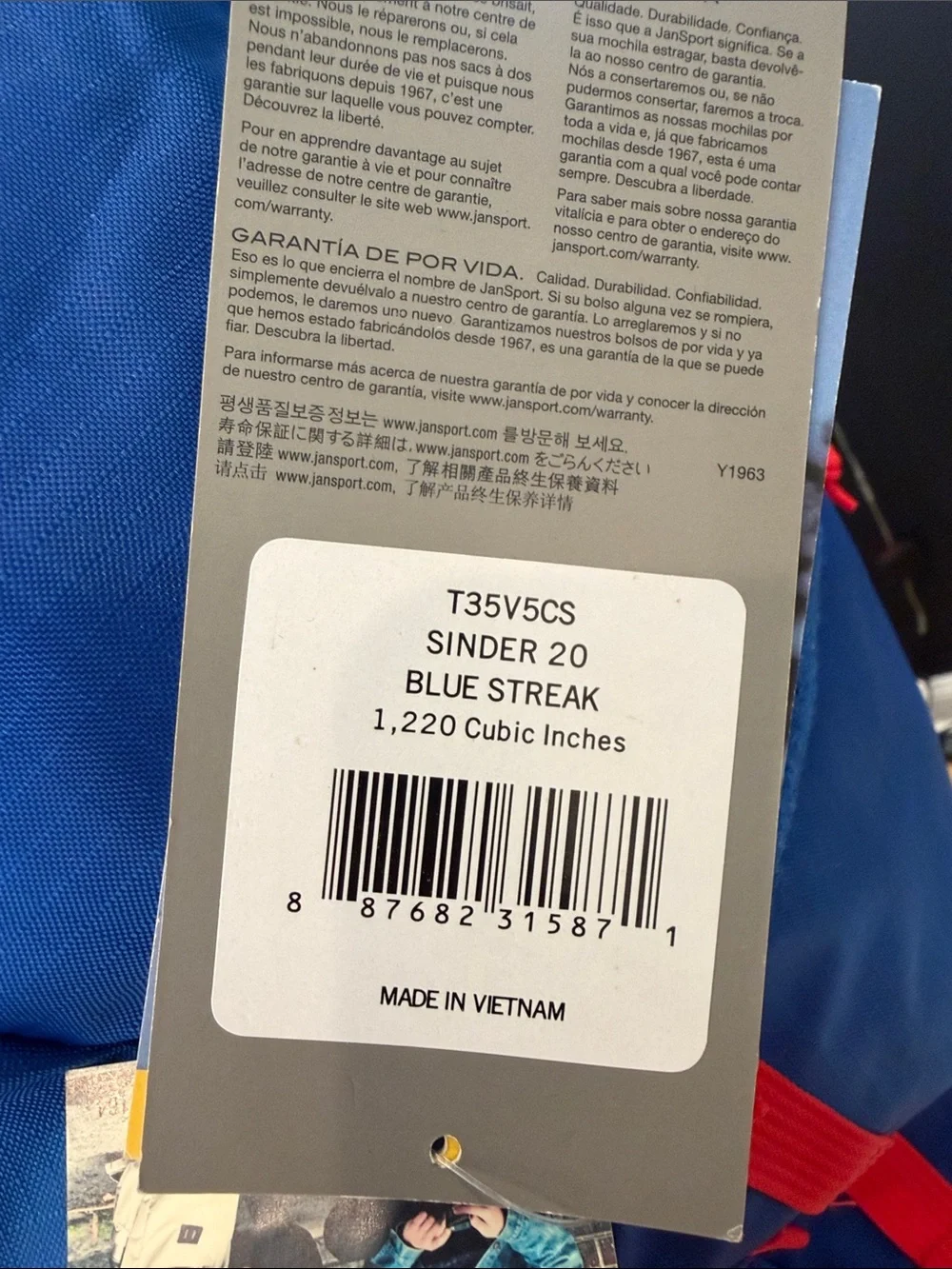 JanSport Sinder 20 Backpack - Blue Streak